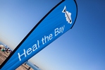 Heal the Bay beach cleanup flag
