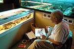 Sea Stars inspire an artist during Artists Night at the Aquarium