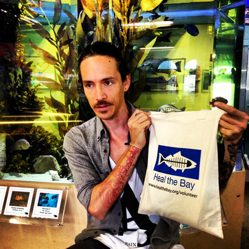 Brandon Boyd Singer from the band Incubus at Heal the Bay's Santa Monica Pier Aquarium Rockin' Reusables