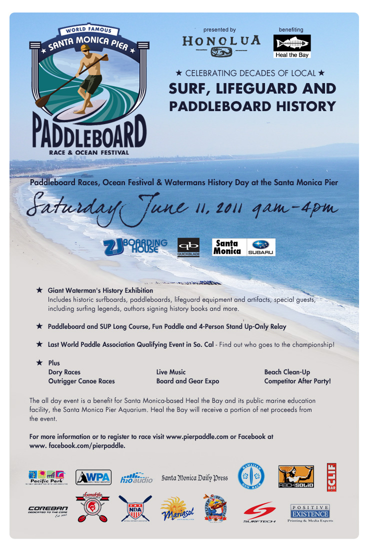 Santa Monica Pier Paddleboard Race Postcard