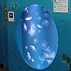 Santa Monica Pier Aquarium Moon Jelly Exhibit in Pollution Corner