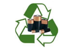 Recycling Logo with Batteries