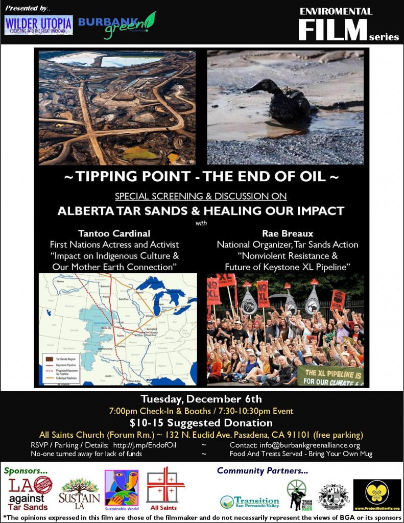 LA Screening: “Tipping Point – The End of Oil” – Dec 6th