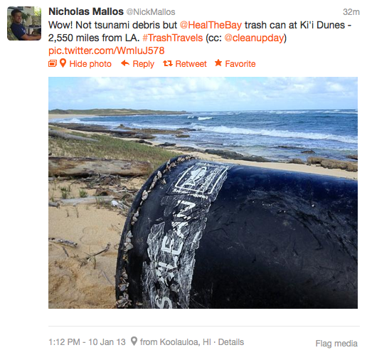 Heal the Bay Trash Can in Hawaii