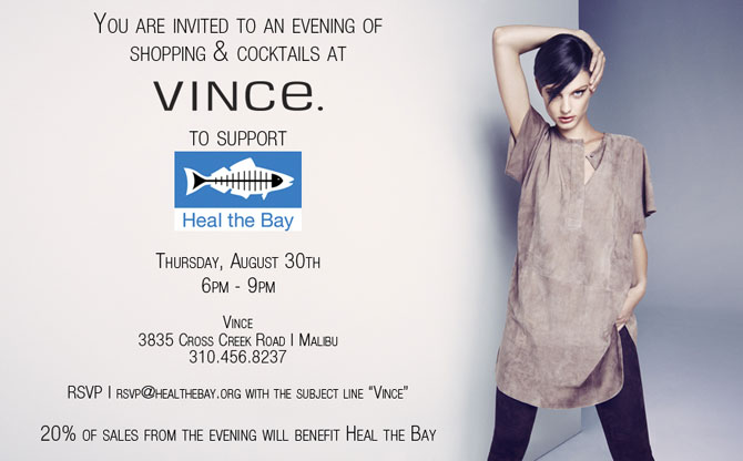 Vince. night to benefit Heal the Bay