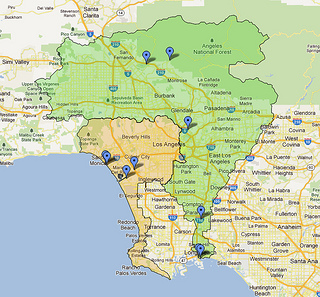Map of Creek Week Sites for Summer 2012