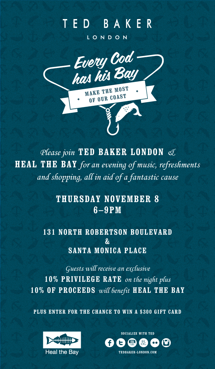 Ted Baker London benefits Heal the Bay