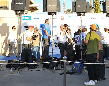 Cameras on the “blue” carpet at our annual Bring Back the Beach Gala.