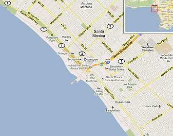Map of Santa Monica