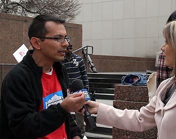Media interviewing Heal the Bay Staff
