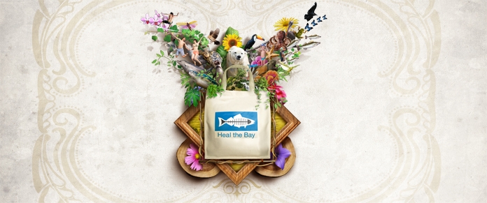 Day Without A Bag 2012 Reusable Heal the Bay canvas tote plastic pollution